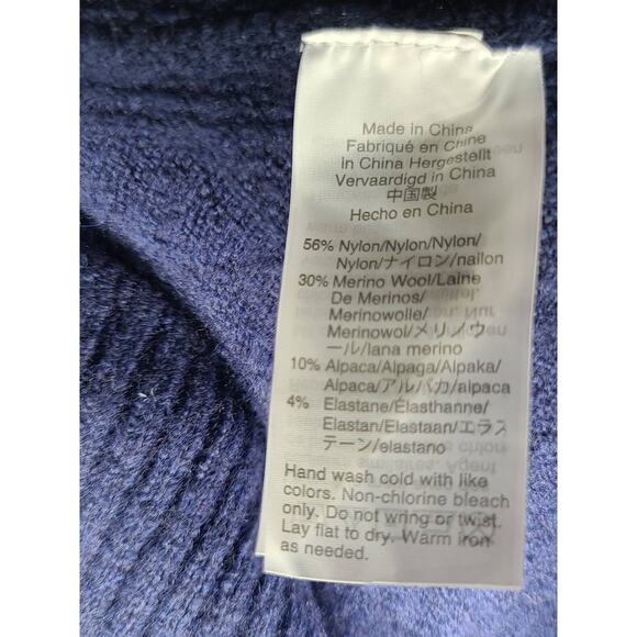 J Crew blue wool alpaca turtleneck sweater - small - Picture 5 of 6